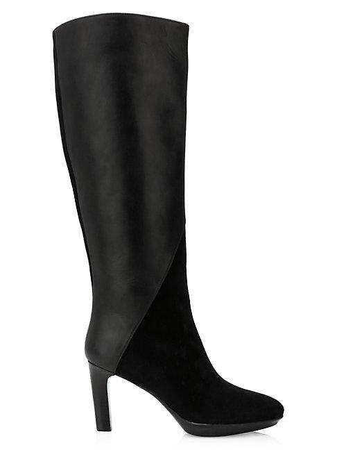 Aquatalia Rayne Knee-high Leather & Suede Boots