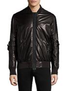Helmut Lang Stand Collar Leather Bomber