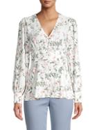 Lumie Flared Floral-print Top