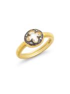 Freida Rothman Cubic Zirconia & 14k Gold-plated Silver Ring
