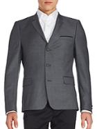 The Kooples Brushed Three-button Wool Jacket