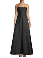 Valentino Scalloped Fit-and-flare Gown