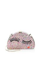 Milly Glitter Eyelash Half Moon Clutch