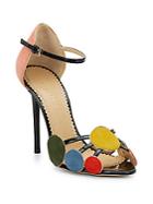 Charlotte Olympia Contemporary Velvet & Patent Leather Sandals