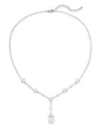 Saks Fifth Avenue 10mm Pearl & White Stone Y-necklace