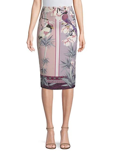 Versace Floral-print Pencil Skirt