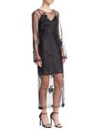 Helmut Lang Orchid Embroidered Dress