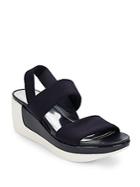 Kenneth Cole Reaction Pepe Pot Neoprene Two-tone Wedge Sandals