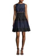 Carolina Herrera Colorblock Fit-&-flare Dress