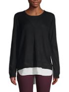 Calvin Klein Collection Ribbed Layered Pullover Sweater