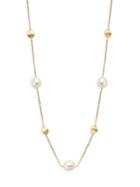 Marco Bicego Confetti 10mm Pearl & 18k Yellow Gold Station Necklace