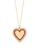 Gabi Rielle 22k Goldplated & Crystal Heart-pendant Necklace