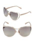 Linda Farrow Luxe 64mm Butterfly Sunglasses