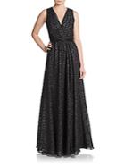 David Meister Embellished Fit-and-flare Gown