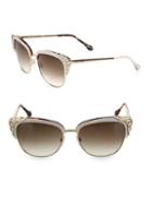 Roberto Cavalli 56mm Gradient Cat Eye Gradient Sunglasses