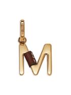Burberry Letter M Goldtone & Leather Charm Pendant