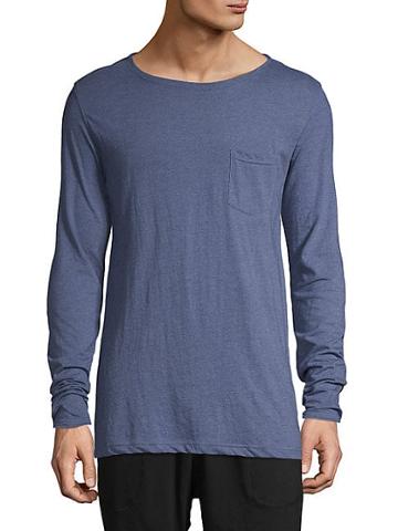 Unsimply Stitched Long-sleeve Cotton Pocket Tee