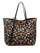 Alexander Mcqueen Obsession Printed Leather Tote