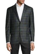 Hickey Freeman Regular-fit Plaid Wool & Cashmere-blend Sportcoat