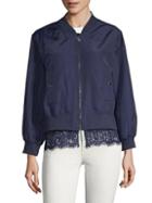 Laundry By Shelli Segal Lace-trim Bomber Jacket