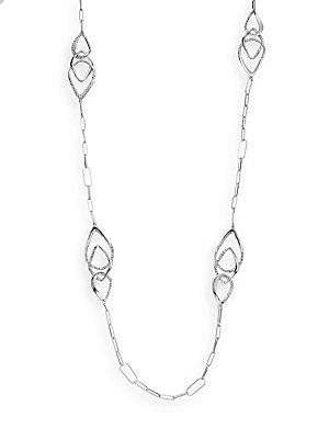 Alexis Bittar Miss Havisham Swarovski Crystal Link Layering Necklace/silvertone