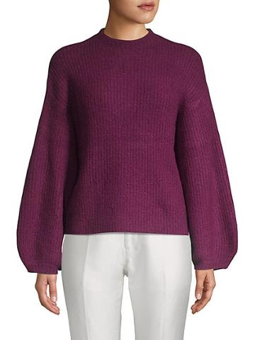 Lost + Wander Cabernet Blouson Sleeve Sweater
