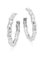 John Hardy Bamboo Sterling Silver Hoop Earrings/1.25