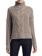360 Sweater Alexia Cable-knit Funnelneck Sweater