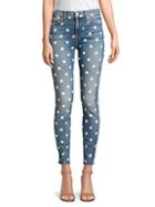 7 For All Mankind High-rise Dot Stamp Skinny Jeans