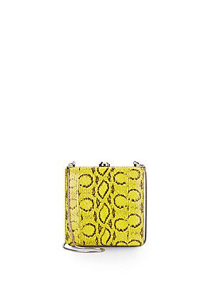 Reed Krakoff Viper Leather-trimmed Clutch