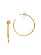 Rivka Friedman 18k Goldplated & Cubic Zirconia Hoop Earrings