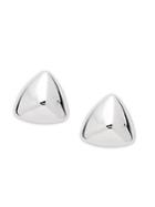 Saks Fifth Avenue Sterling Silver Puff Triangle Stud Earrings