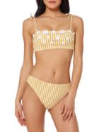 Jessica Simpson Floral Striped Bikini Top