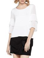 Bcbgeneration Sheer Tiered-ruffle Top