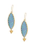 Lana Jewelry 14k Gold Opal Doublet Drop Earrings