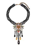 Heidi Daus Folkloric Scandinavian Crystal Multi-strand Necklace