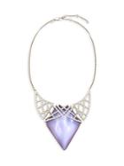 Alexis Bittar Lucite & Crystal-encrusted Bib Necklace