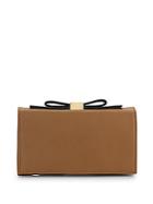 See By Chlo Two-tone Leather Bow Clutch