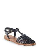 Soludos Round-toe Leather Fisherman Sandals