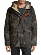 Jetlag Camo-print Faux Fur-lined Hooded Jacket