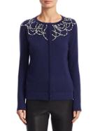 Saks Fifth Avenue Collection Cashmere Pearl Embellished Cardigan