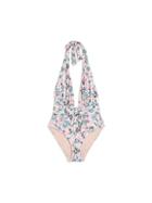 Weworewhat Brooklyn Floral Halter One-piece Swimsuit