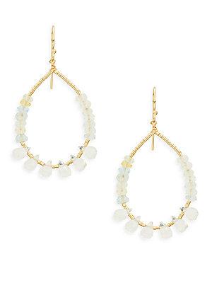 Eva Hanusova Gem Rush White Sapphire & Light Aquamarine Drop Earrings