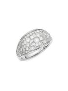 Plev Dome Ice Diamond 18k White Gold Ring