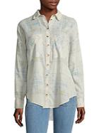 Free People Patterned Cotton Shirt