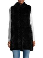 Belle Fare Sleeveless Mink Fur Tunic Vest