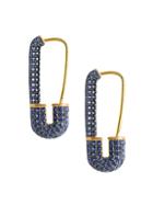 Gabi Rielle 2-piece Crystal Pin 22k Goldplated Earrings