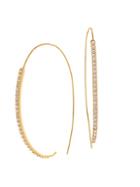 Rivka Friedman 18k Goldplated And Cubic Zirconia Wire Threader Hoop Earrings