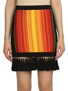 Balmain Sunshine Stripe Fringe-hem Skirt