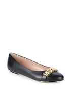 Moschino Leather Ballet Flats